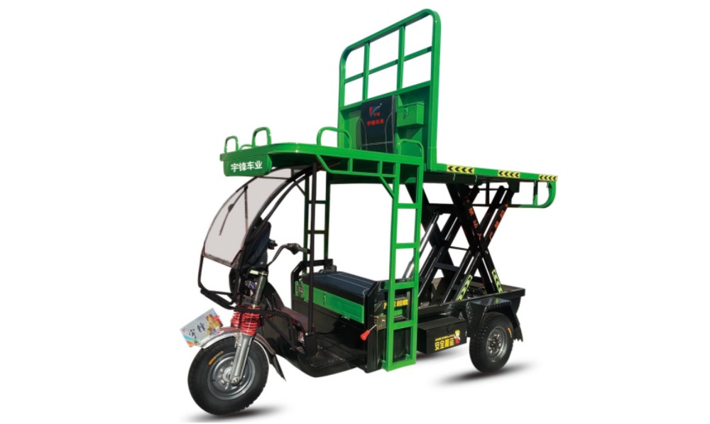 SJ-002-1平板升降車(帶玻璃承重棚，可升高2m)