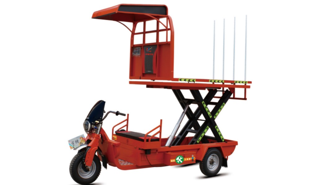SJ-002-2平板升降車(帶簡(jiǎn)易遮陽(yáng)棚，可升高2m)